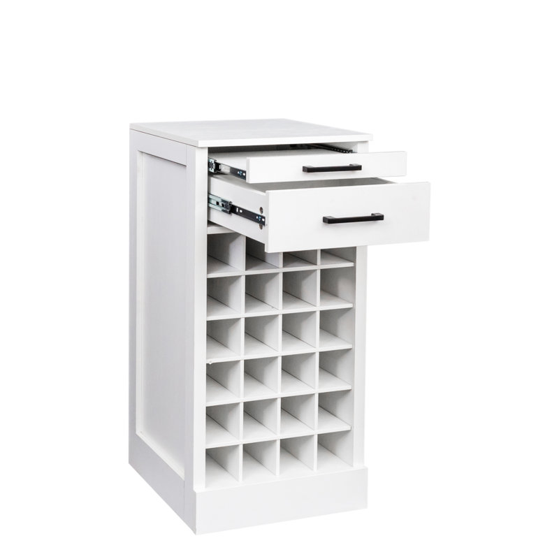 Armoire de bar à vin moderne à finition foncée, armoire de rangement pour le vin de 28 bouteilles, buffet de fabrication de panneaux de particules pour les amateurs de vin