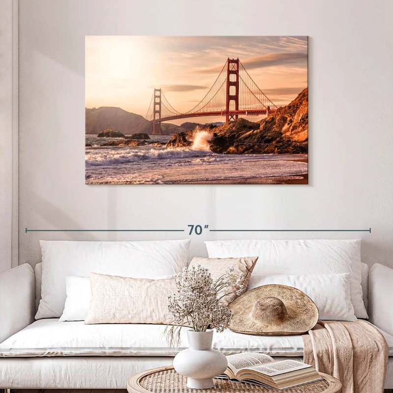 Lilie Sunlit Golden Gate Bridge, H 30 po x l 45 po
