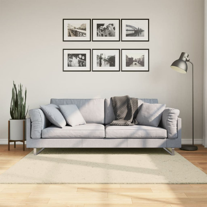 Rug "HUARTE" Short Pile Soft and Washable Cream, Square 160cm