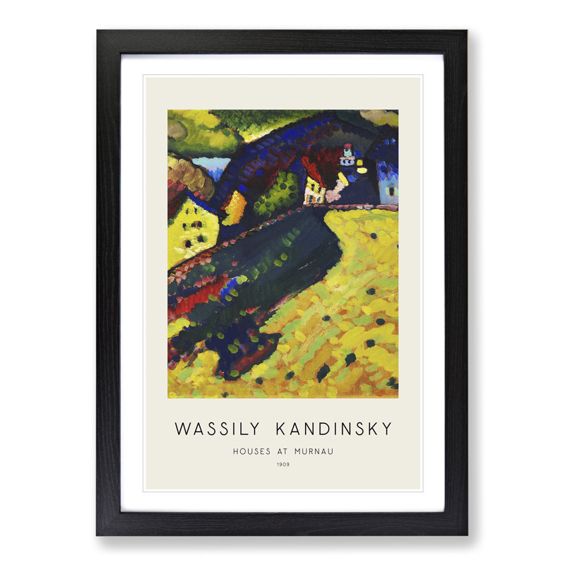 Houses at Murnau by Wassily Kandinsky - Framed Print, Black Framed, 36cm H x 27cm W x 2cm D