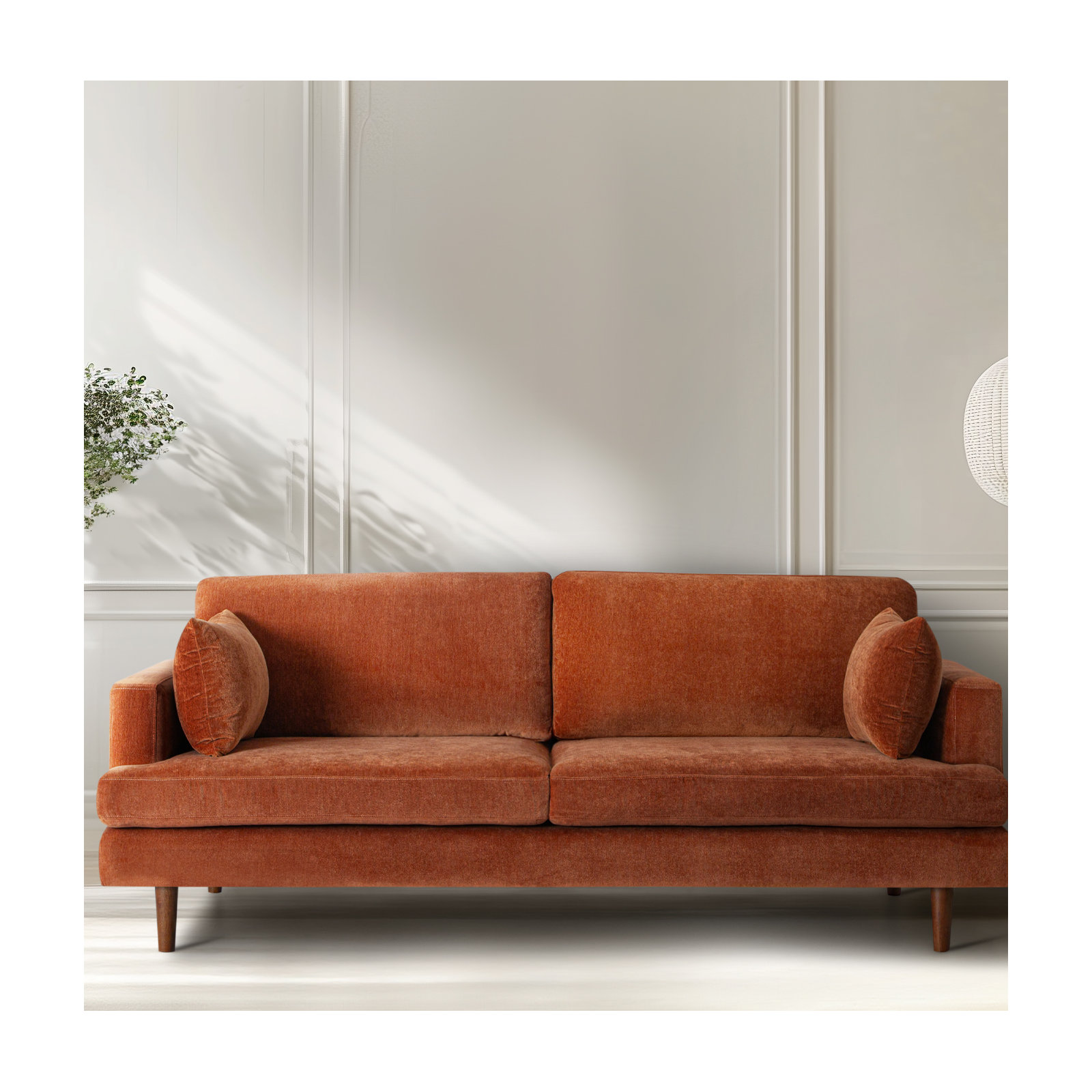 Laguna 83'' Upholstered Sofa, Rust Performance Chenille