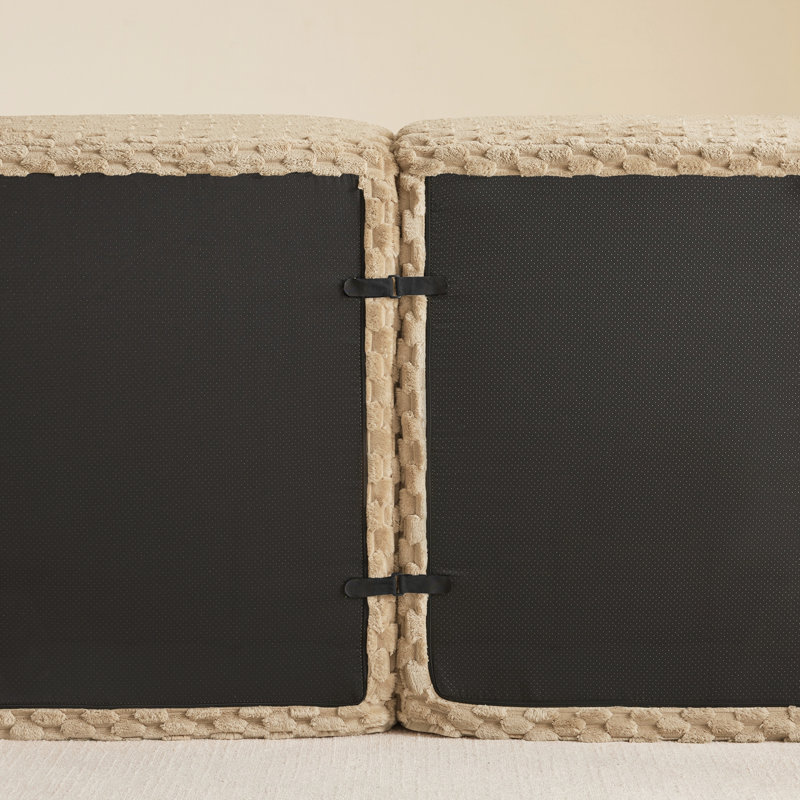 Canapé moderne 3 places sans assemblage, Beige, H 33,1 po x l 114,2 po x P 41,3 po