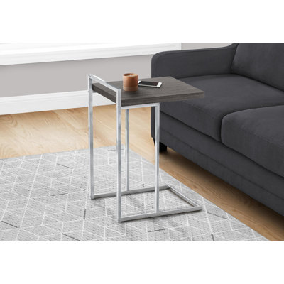 Table d'appoint moderne, table de bout en forme de C pour le salon, la chambre à coucher