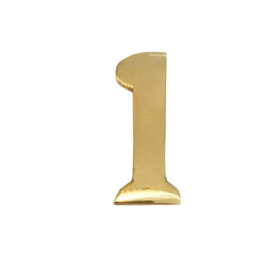 Williamsburg 2 in. H Reflective Weather Resistant Brass Self-Adhesive Surface Mount Floating Mount House Number
