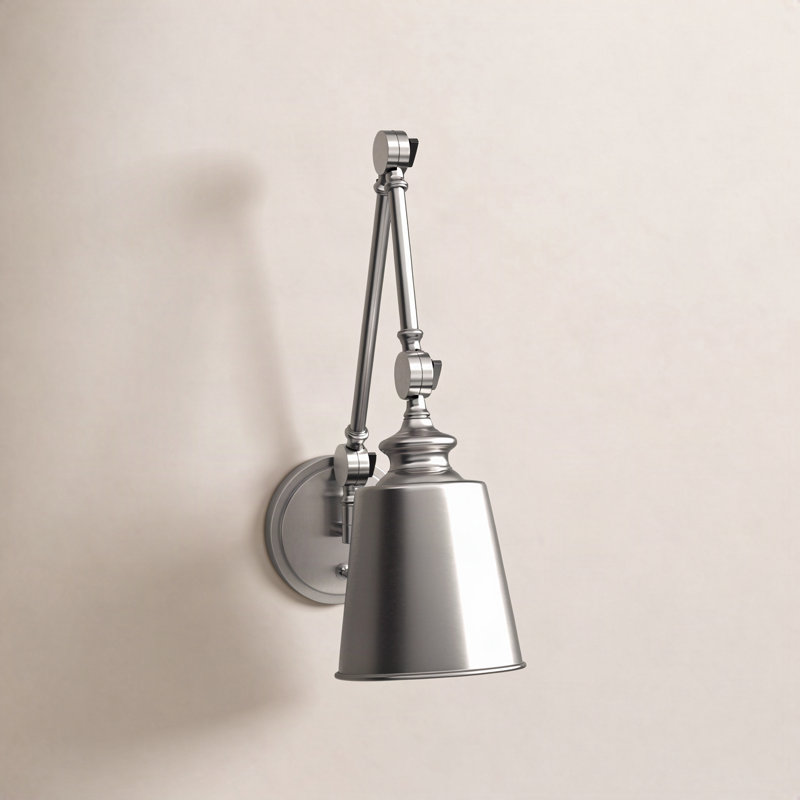 Bras pivotant à 1 lumière à intensité variable en nickel brossé Richwood, Nickel