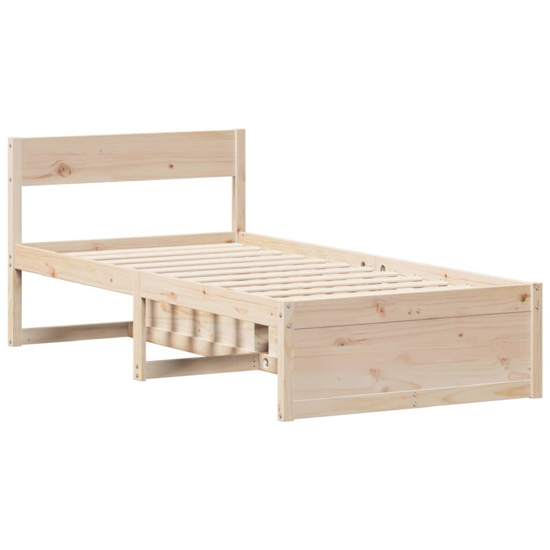 Solid Wood Bed Frame, 100 x 200cm