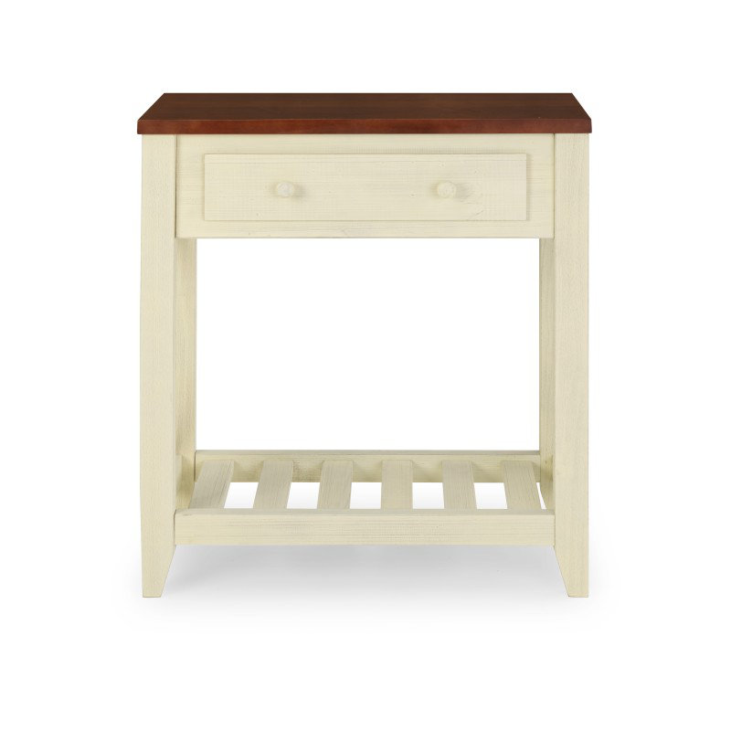 70cm Solid Wood Console Table, White