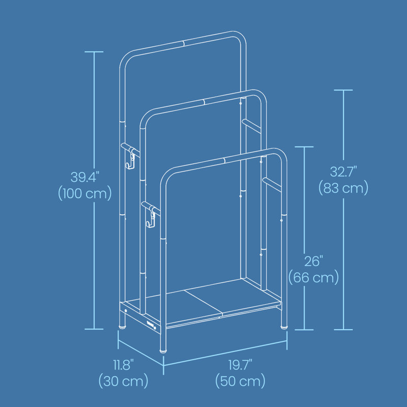 Porte-serviettes debout VASAGLE, blanc