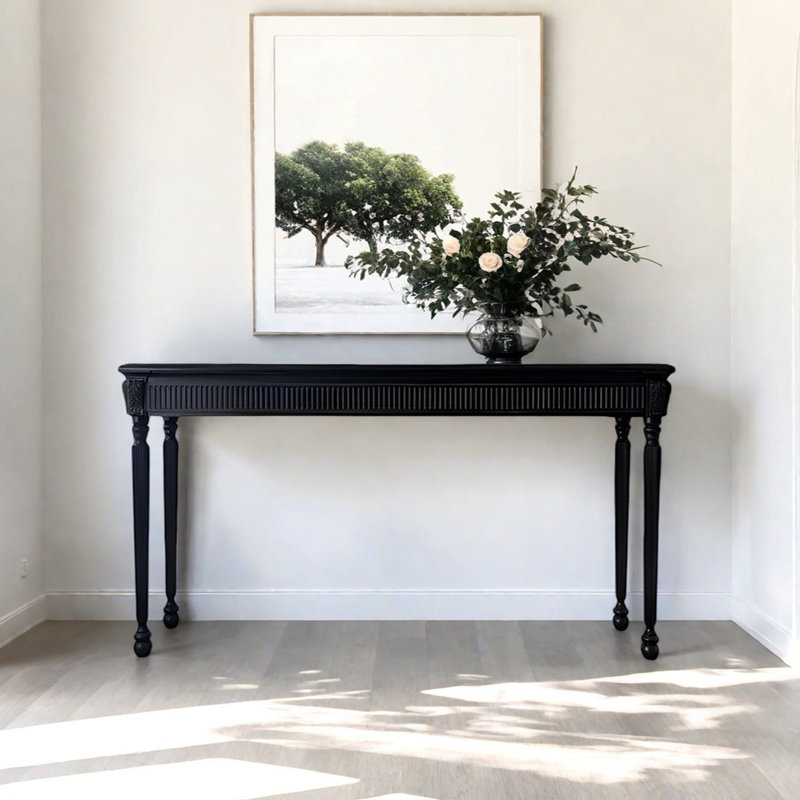 Console rétro sculptée, H 31,5 po x l 59,06 po x P 13,78 po