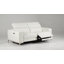 Carey - Canapé moderne en cuir blanc avec 2 fauteuils inclinables