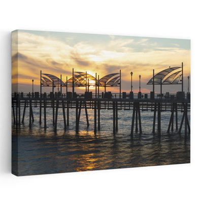 Redondo Beach Pier At Sunset, Redondo Beach, California, Usa Contemporary Wall Art