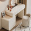 Coiffeuse avec miroir lumineux, 5 tiroirs, 1 chaise