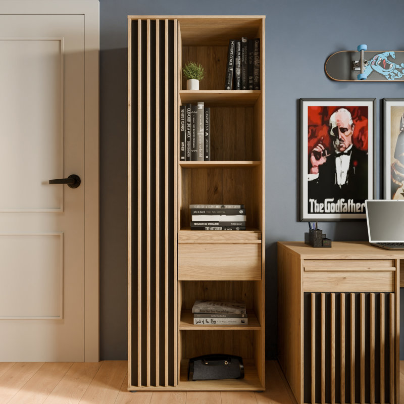 200.1 cm H x 73.1 cm W Bookcase, Brown