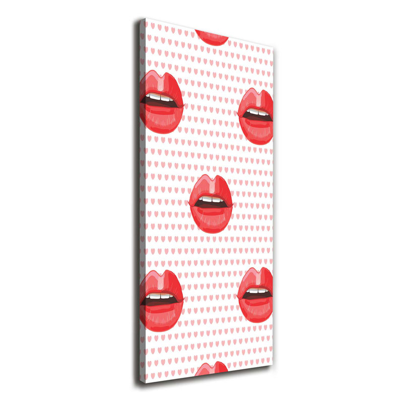 Red Lips - Wrapped Canvas Print