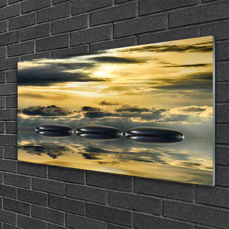 Art Stones Water - No Frame Print on Glass
