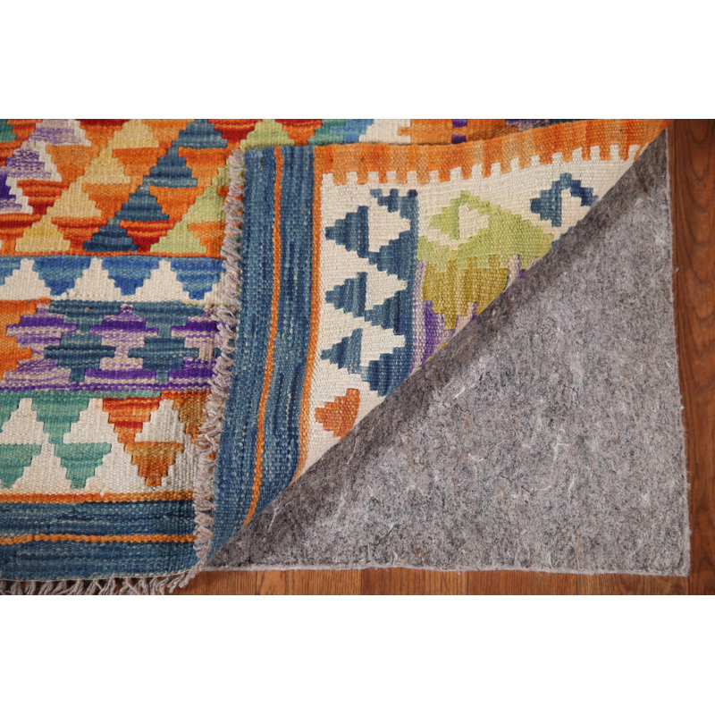 Multolor Kilim Reversible Wool Rug 4x6