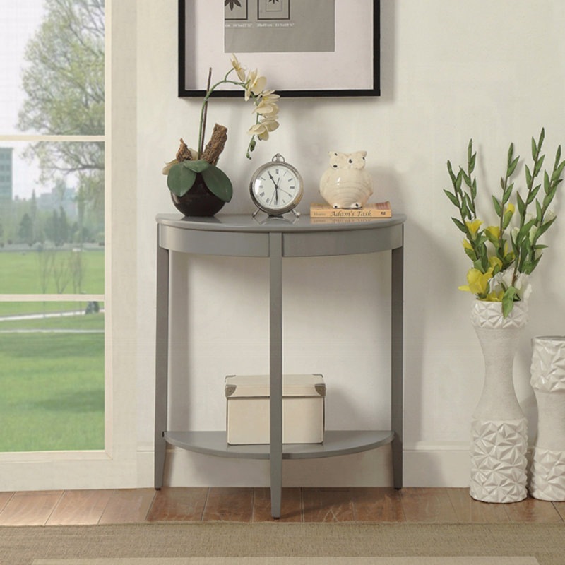 Console demi-lune grise