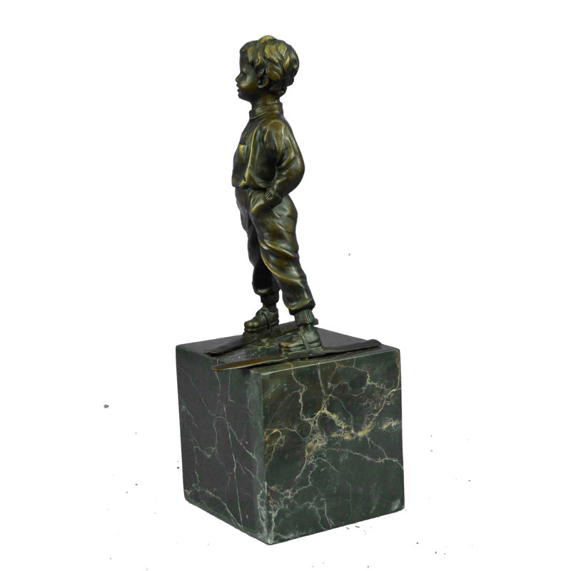 Sculpture sport joueur de ski