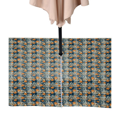 Floral Plaid Water Repellent Tablecloth
