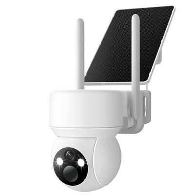 Caméra de sécurité extérieure PTZ solaire 4G LTE cellulaire, sans Wi-Fi avec carte SIM, résolution 2K, vision nocturne avec projecteur pour ferme et jardin.
