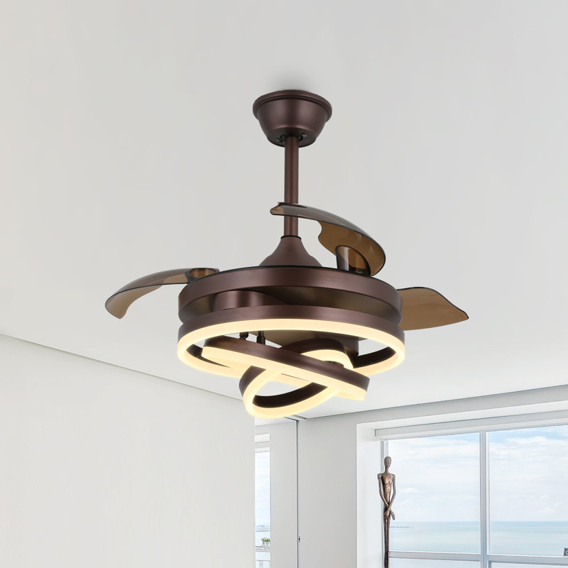 Ventilateur de plafond en métal Eucptus, Bronze