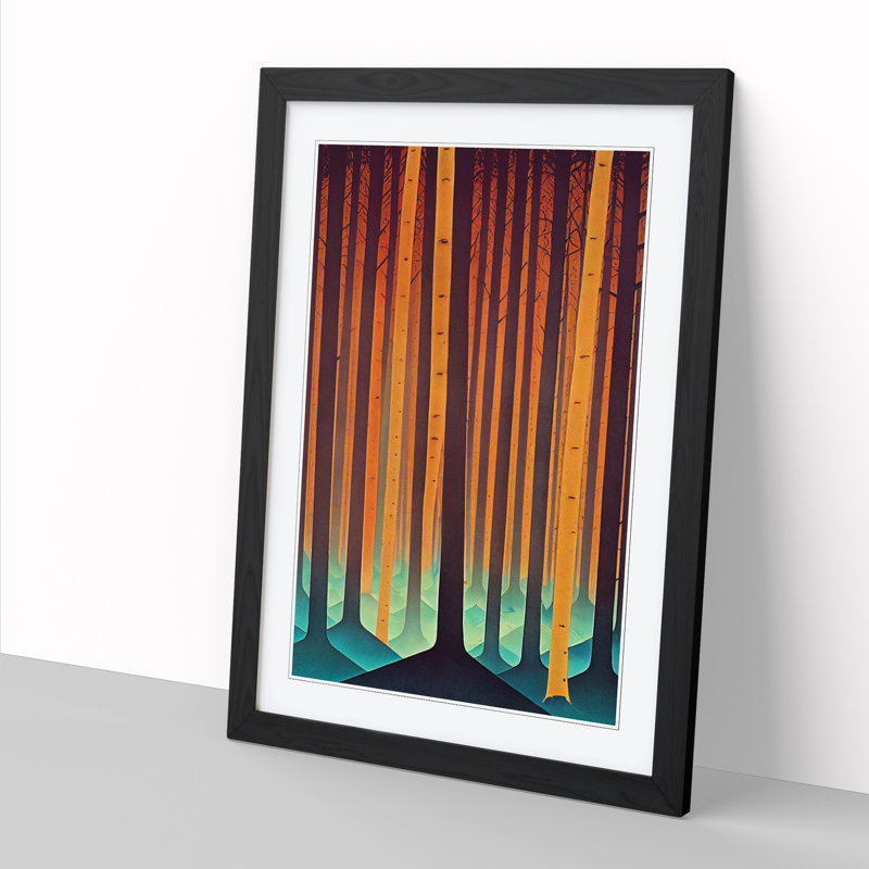 FRM-V0523-1015X Forest Soviet 1 Piece Single Picture Frame Wall Art, 64cm H x 46cm W x 2cm D, Oak Framed