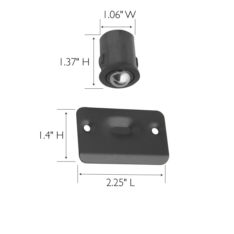 Attrape-balles Drive-In, Noir mat, H 1,37 po x l 1,06 po x P 1,06 po