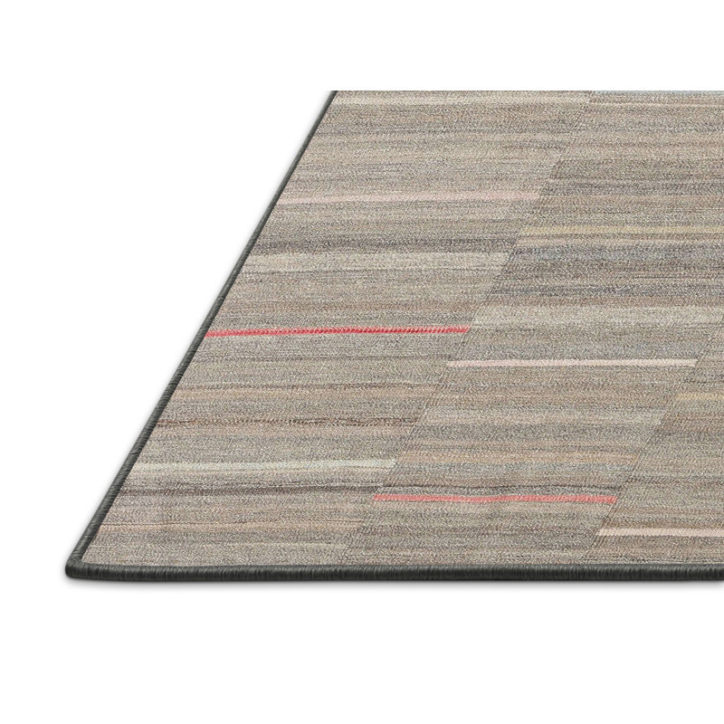 Tapis abstrait gris / brun clair, Rectangle 6 pi x 9 pi