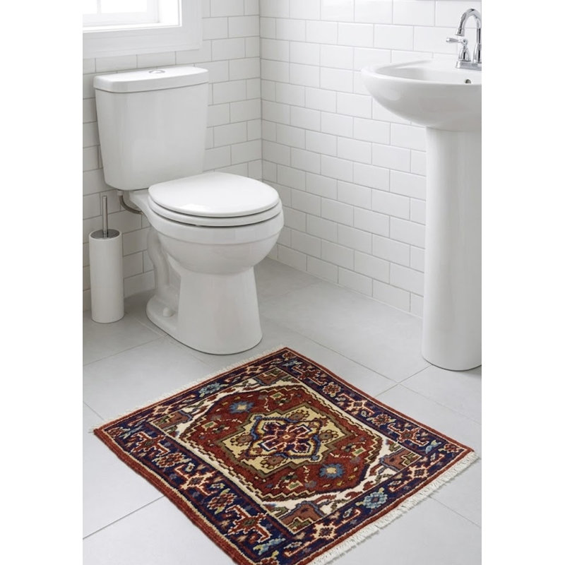 Biermann Oriental Handmade Hand-Knotted Rectangle 2' x 2'11" Wool Area Rug in Blue/Brown/White