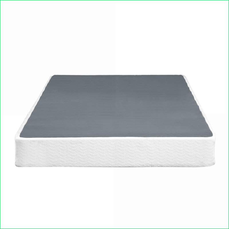 Eastern King Metal Mattress Foundation - 8.5" High Profile, 600lbs Capacity, White Textured Cover for Master Bedroom, King