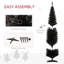 Arbre de Noël artificiel 8 pi avec lumières réalistes et 618 pointes, base en plastique, noir-121053984-121053980