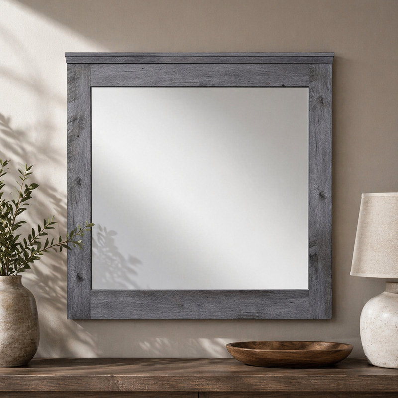 Miroir rustique à finition chêne gris