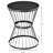 16" Steel End Table With Appearance, Black - For Outdoor And Indoor, Stylish Ornament, Practical Side Patio In Steel, Design, & Indoor Use, Elegant Accent, Functional By
