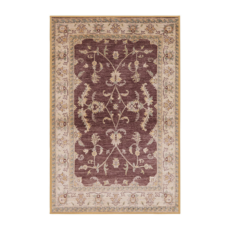 Tapis oriental rouge / vert Bartev, Rectangle 2 pi x 3 pi