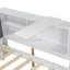 Lit plateforme en bois avec lit gigogne, tablettes et tête de lit avec rangement-2145355047-2145355046