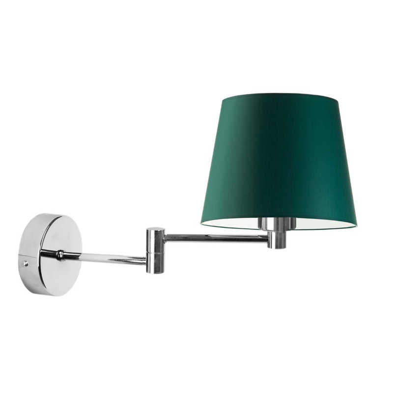 Ayannia Armed Sconce, Chrome, Bottle Green