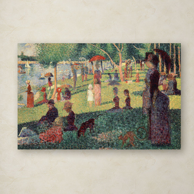 «Study On La Grande Jatte» par Georges Seurat, reproduction sur toile, H 12 po x l 19 po x P 2 po