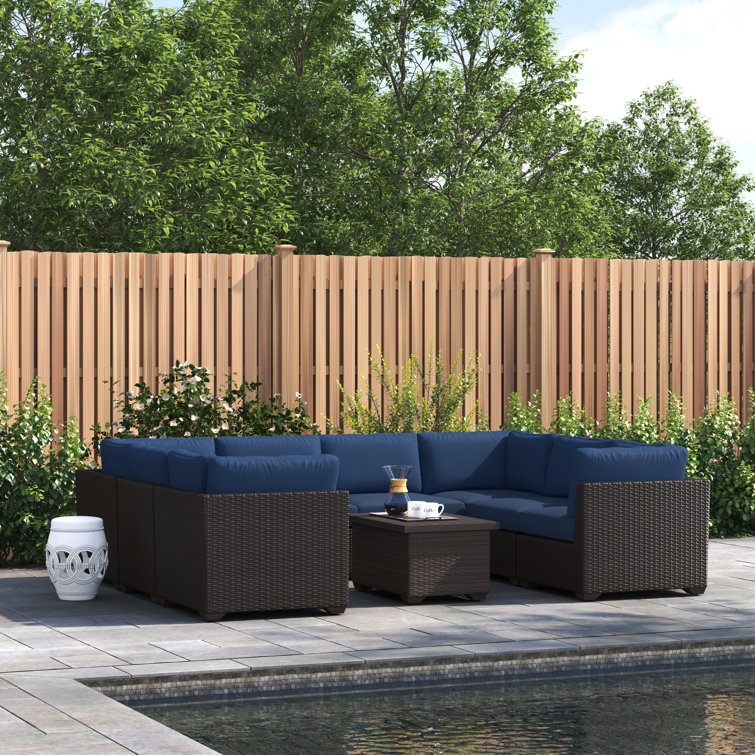 Brianney 6 - Person Patio Conversation Sets with Cushions