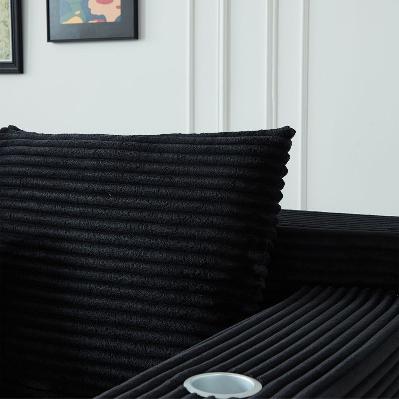 Canapé modulaire surdimensionné en velours côtelé pour une détente profonde, aucun assemblage requis