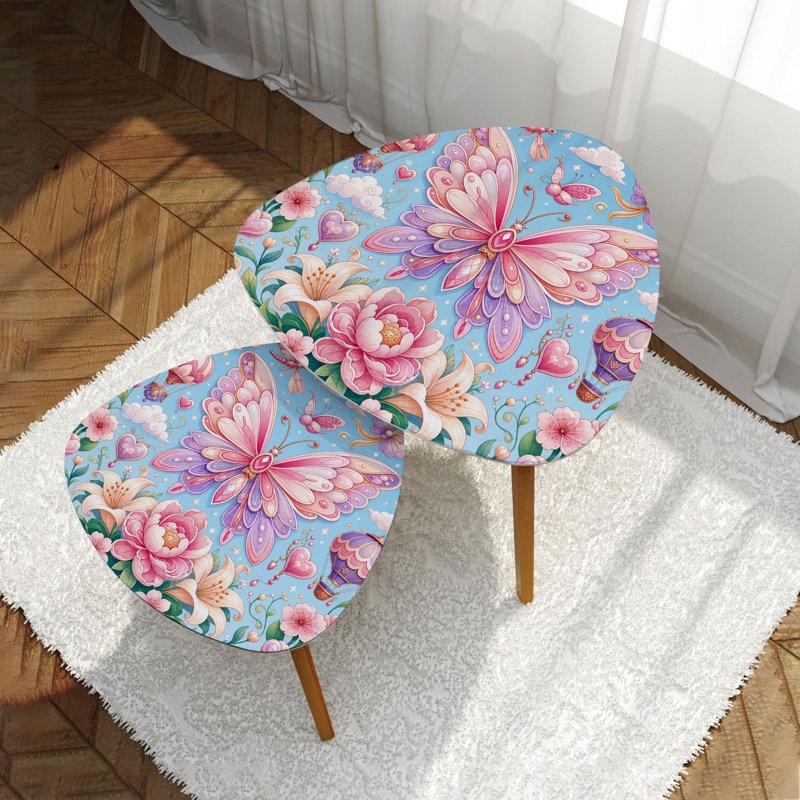 Ensemble de 2 tables basses gigognes Triangle
