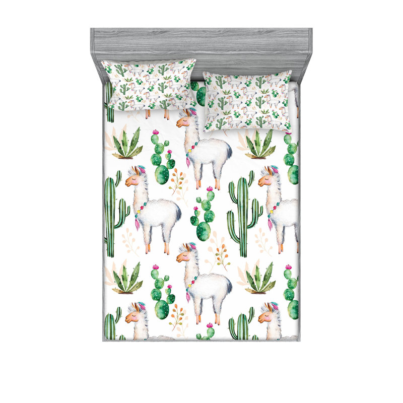 Multicolore drap-housse et coussin décoratif Ambesonne Desert, Ensemble de draps pour très grand lit californien