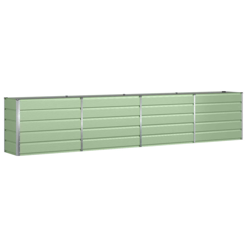  Planter Galvanised Steel, Pastel Green, 77cm H x 385cm W x 50cm D