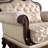 Barbato 48.5''W Tufted Chair with Damask Pattern-514335623
