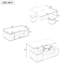 Table basse à plateau relevable moderne avec 4 tabourets de rangement - plateau réglable et pliable