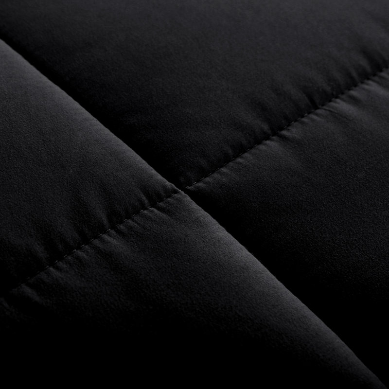 Ensemble d'édredon en microfibre 5/7-pièces , Édredon pour grand lit simple + 4 pièces supplé, Noir