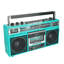 Boite Supersonic® SC-3201BT Retro Bluetooth® Cassette / AM / FM / ondes courtes, bleu sarcelle-122484384