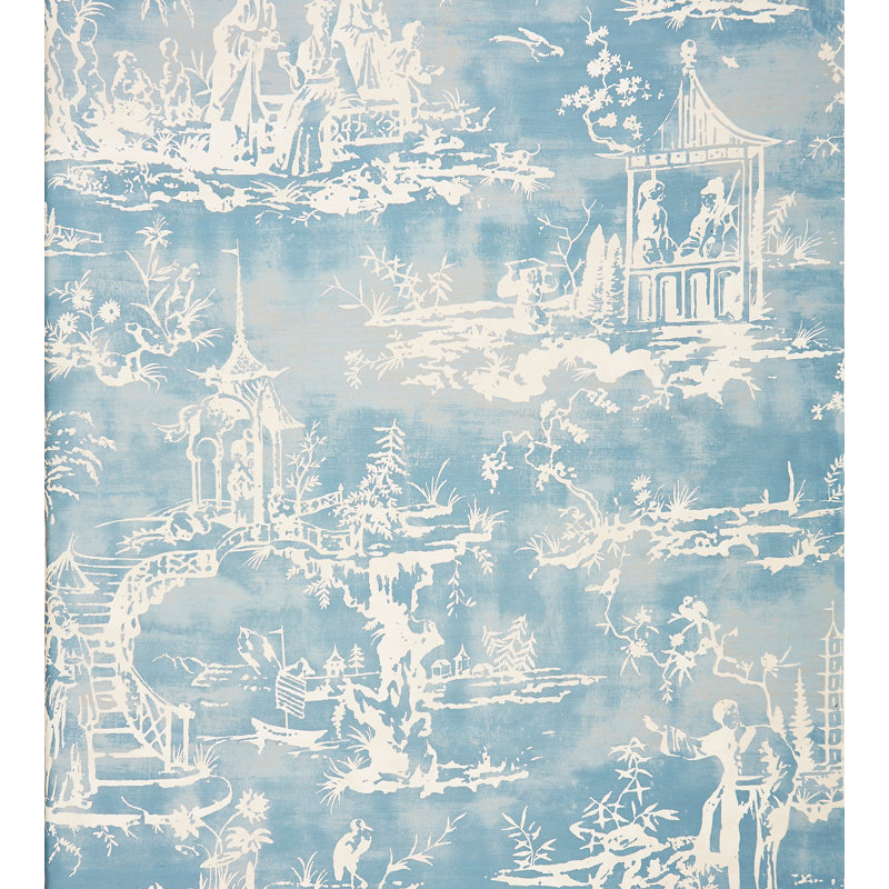 Oriana Summer Palace Fabric, Sky