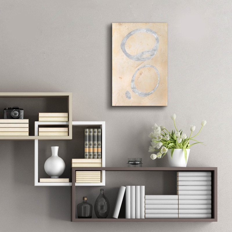  «Silver Loops 1» par Michael Willett, art mural en verre acrylique, 16 po x 24 po, H 24 po x l 16 po