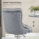 Upholstered Adjustable Height Counter Stool with Metal Frame