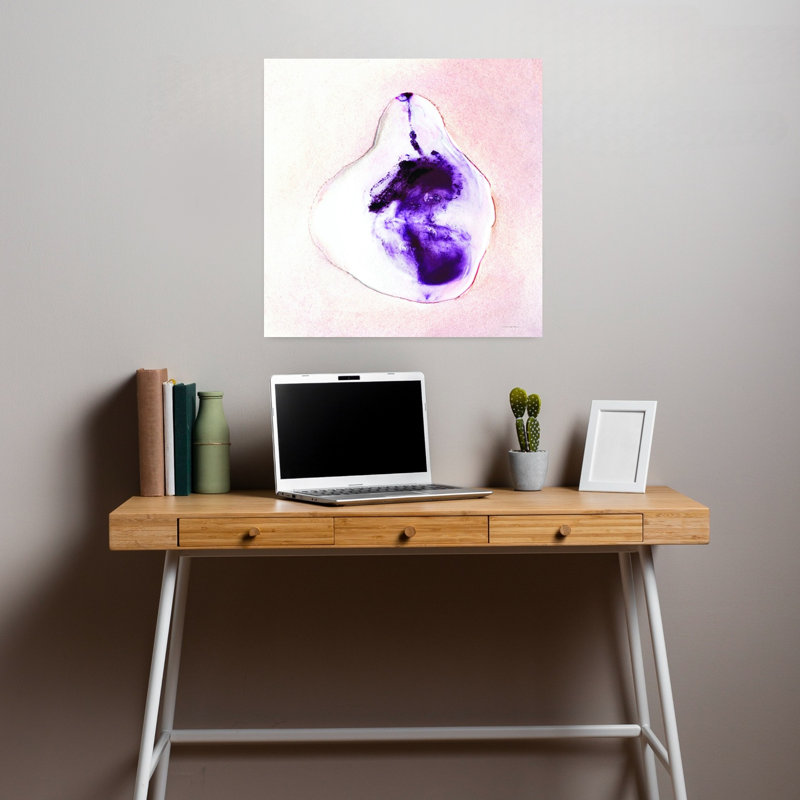 «Half A Pear», art contemporain abstrait, H 18 po x l 18 po